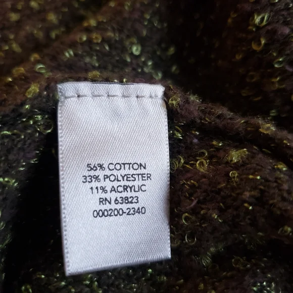 CJ Banks Olive Textured Knit Sweater 3X - Picture 7 of 9